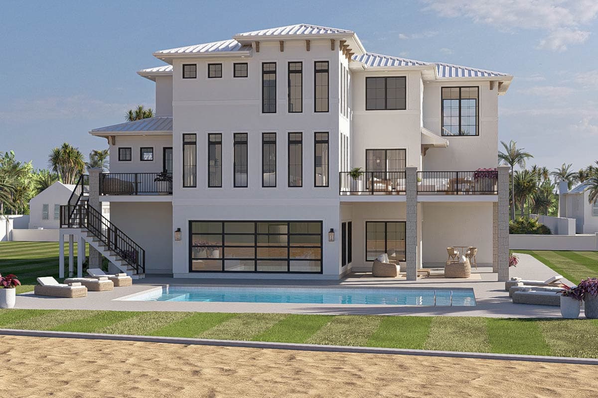 Plan 623612DJ: Elegant Coastal Contemporary House Plan with 5 Bedrooms and Ocean Views - Image #6 - Beach, Coastal, Coastal Contemporary