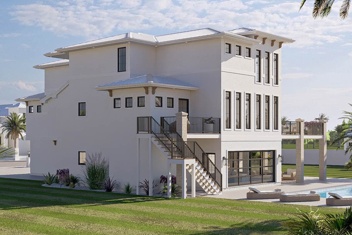Plan 623612DJ: Elegant Coastal Contemporary House Plan with 5 Bedrooms and Ocean Views - Image #7 - Beach, Coastal, Coastal Contemporary