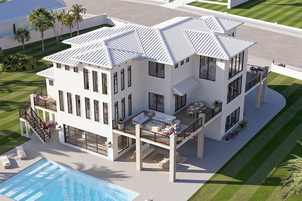 Plan 623612DJ: Elegant Coastal Contemporary House Plan with 5 Bedrooms and Ocean Views - Image #10 - Beach, Coastal, Coastal Contemporary