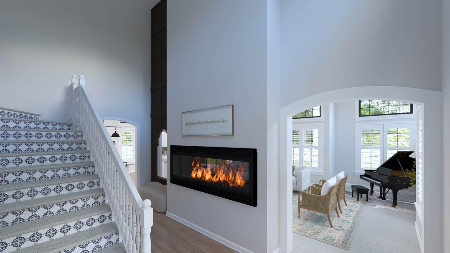 Plan 61735UT: 3 Bedroom Modern Transitional House Plan with Four Car Garage - Image #11 - European, Transitional