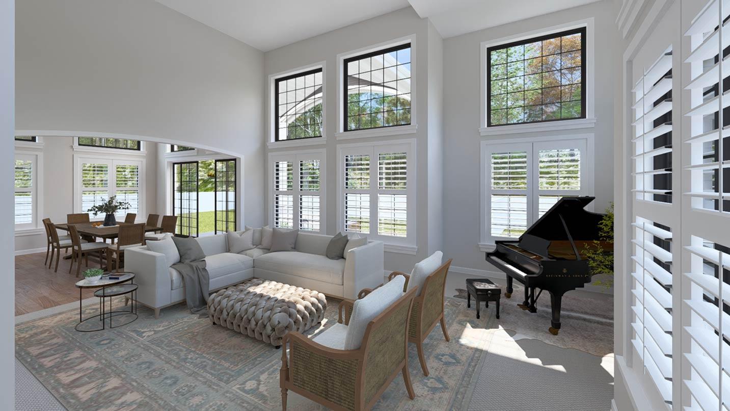 Plan 61735UT: 3 Bedroom Modern Transitional House Plan with Four Car Garage - Image #15 - European, Transitional