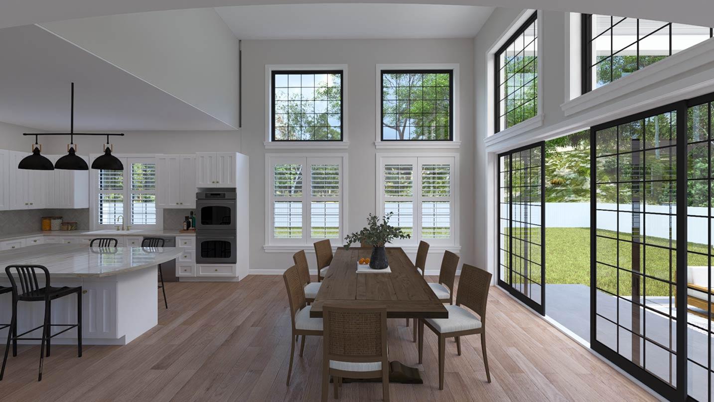 Plan 61735UT: 3 Bedroom Modern Transitional House Plan with Four Car Garage - Image #16 - European, Transitional