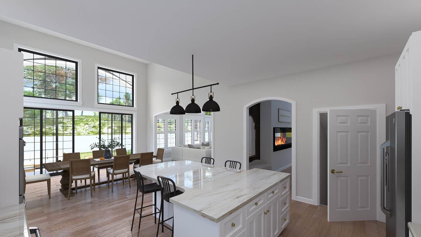 Plan 61735UT: 3 Bedroom Modern Transitional House Plan with Four Car Garage - Image #23 - European, Transitional