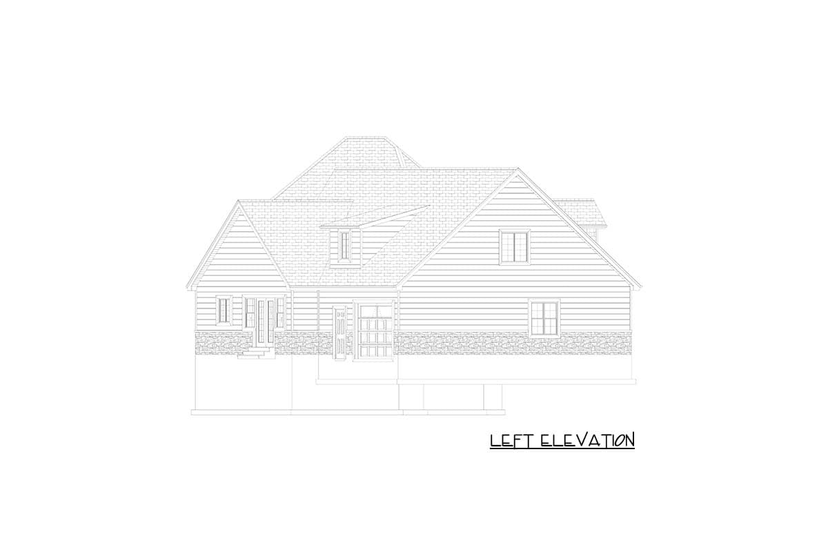 Plan 61735UT: 3 Bedroom Modern Transitional House Plan with Four Car Garage - Image #26 - European, Transitional