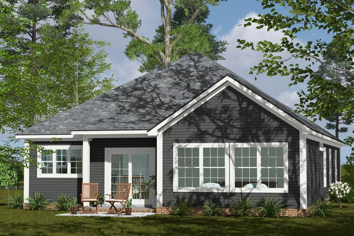 Plan 52524WM: Country House Plan with 3 Bedrooms and Attached 2-Car Garage - Image #5 - Country, Traditional
