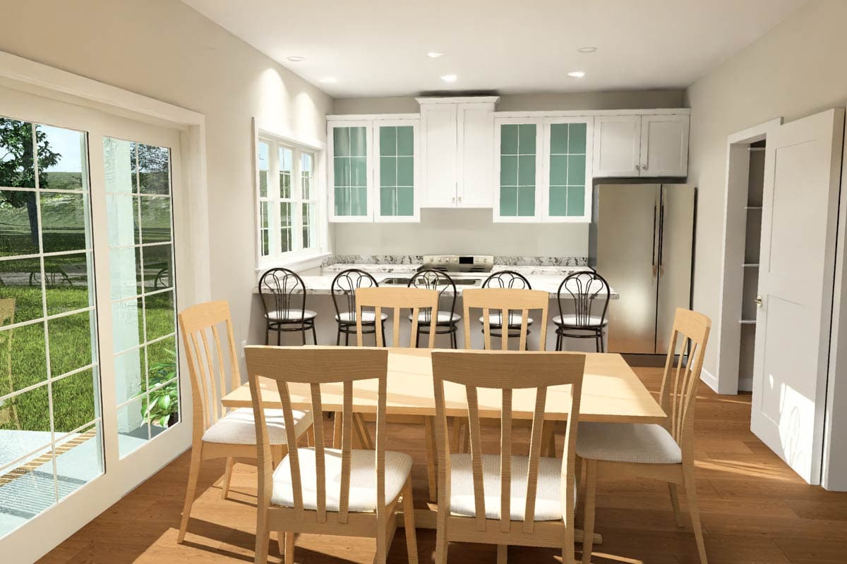 Plan 52524WM: Country House Plan with 3 Bedrooms and Attached 2-Car Garage - Image #7 - Country, Traditional
