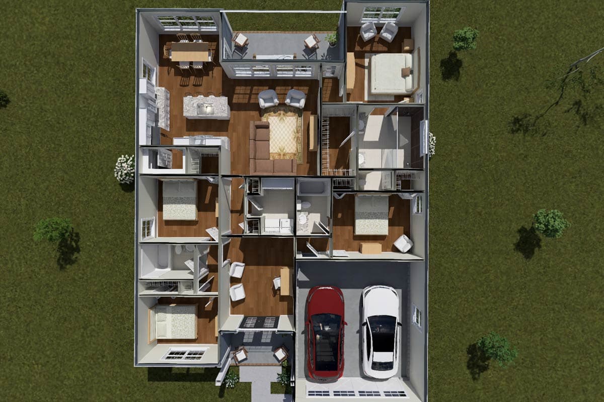 Plan 52526WM: Charming Ranch House Plan with 4 Bedrooms and Main Floor Master Suite - Image #20 - Ranch, Traditional