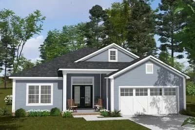 Charming Ranch House Plan with 4 Bedrooms and Main Floor Master Suite