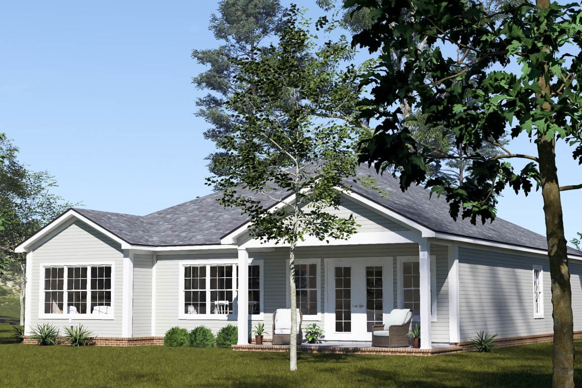 Plan 52527WM: Country Ranch House Plan with Split Bedrooms and Rear Porch - Image #8 - Country, Ranch, Traditional