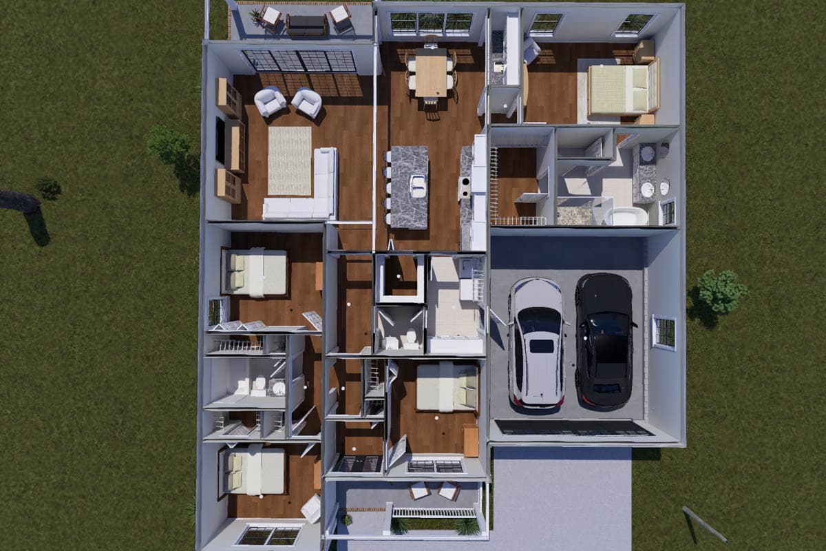 Plan 52529WM: Inviting Country House Plan with Flex Room and Split Bedrooms - Image #18 - Country, Traditional