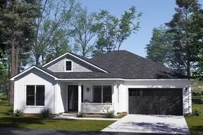 Inviting Country House Plan with Flex Room and Split Bedrooms