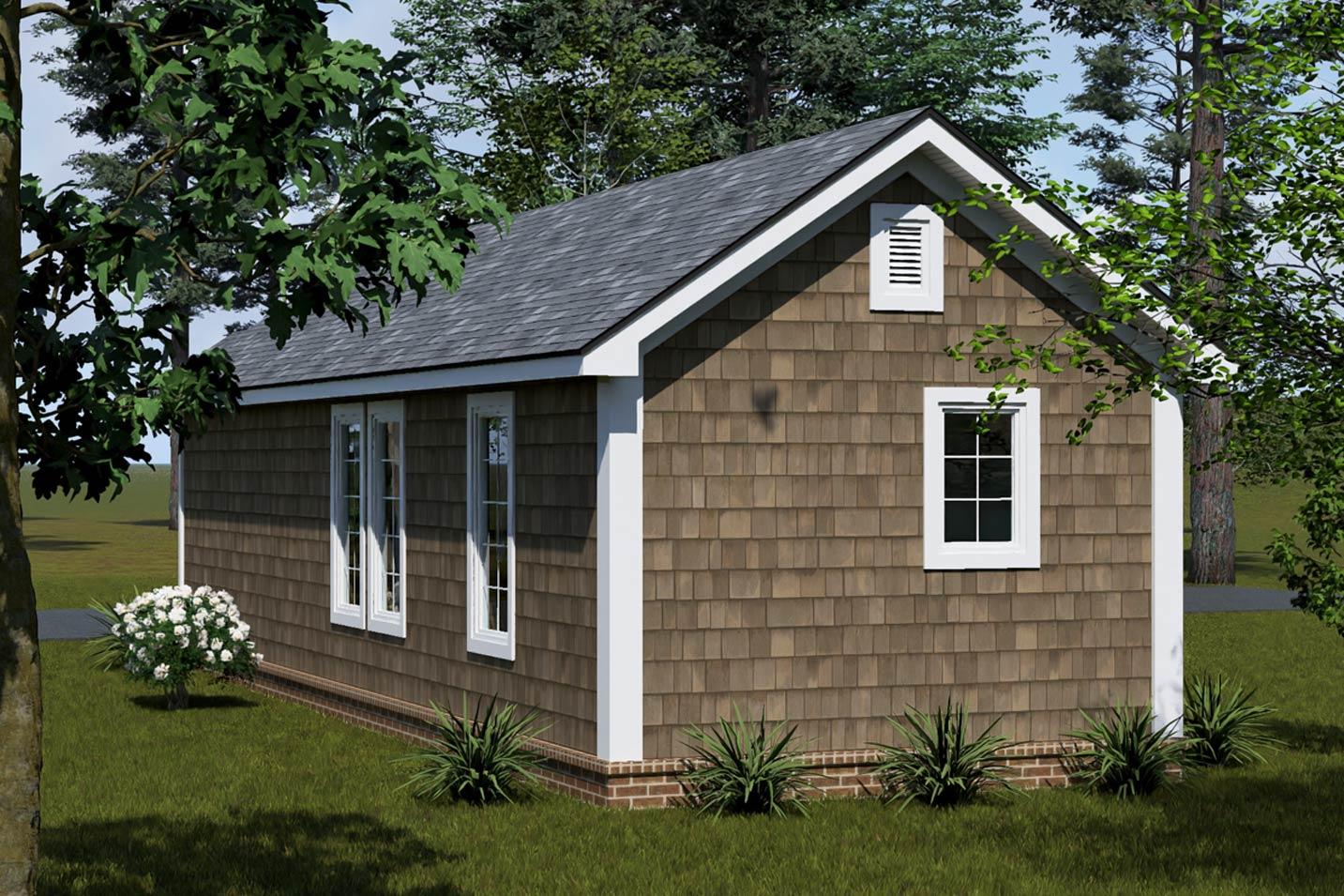 Plan 52530WM:  One Bedroom Cottage House Plan with Efficient Single Level Layout - Image #7 - Cottage, Ranch