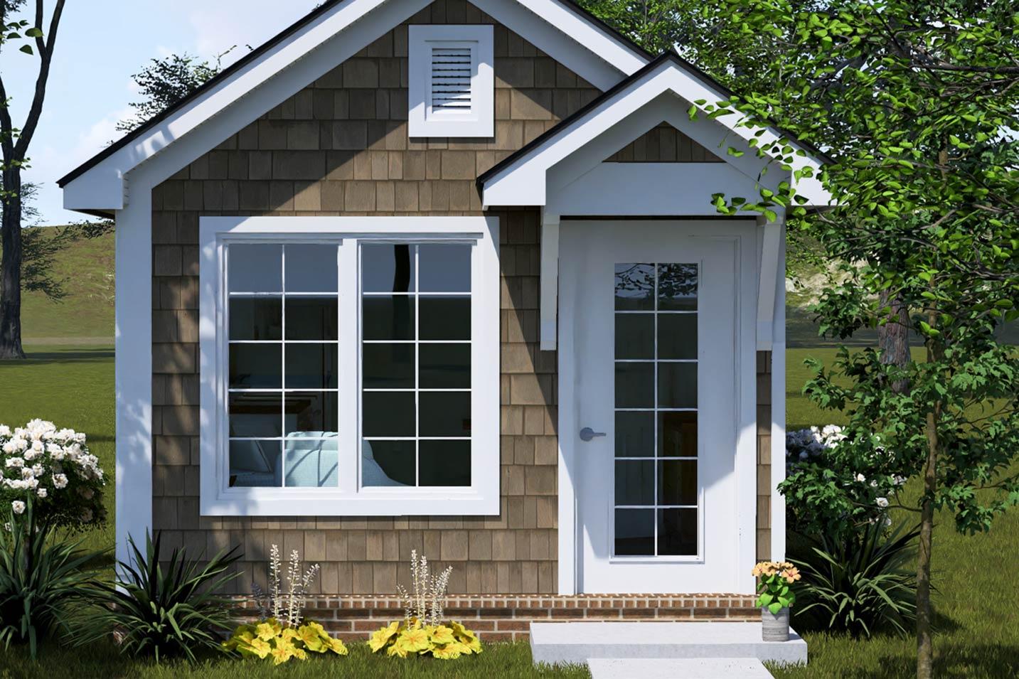 Plan 52530WM:  One Bedroom Cottage House Plan with Efficient Single Level Layout - Image #6 - Cottage, Ranch