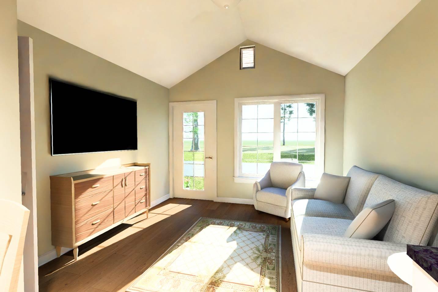 Plan 52530WM:  One Bedroom Cottage House Plan with Efficient Single Level Layout - Image #12 - Cottage, Ranch