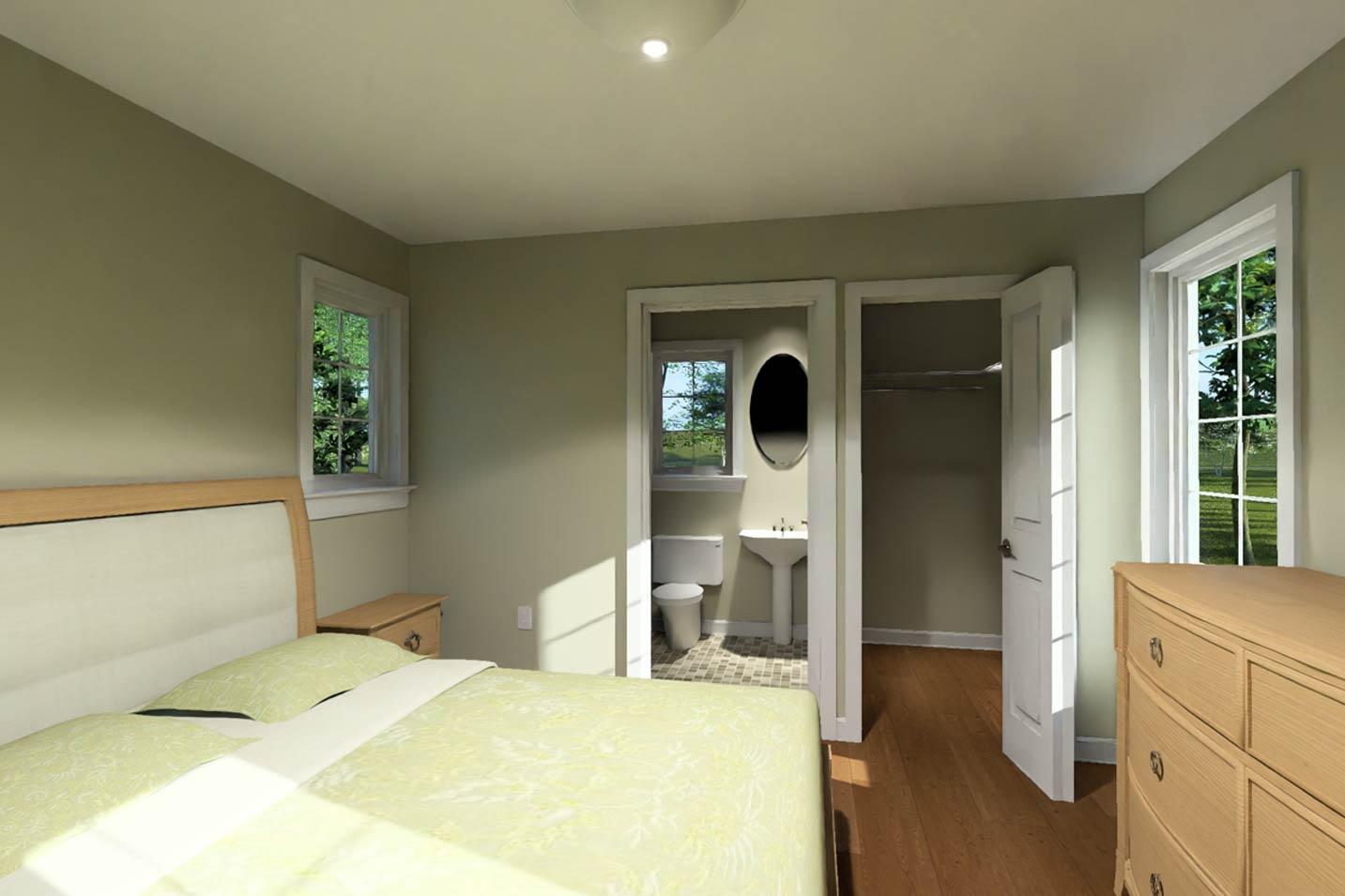 Plan 52530WM:  One Bedroom Cottage House Plan with Efficient Single Level Layout - Image #15 - Cottage, Ranch