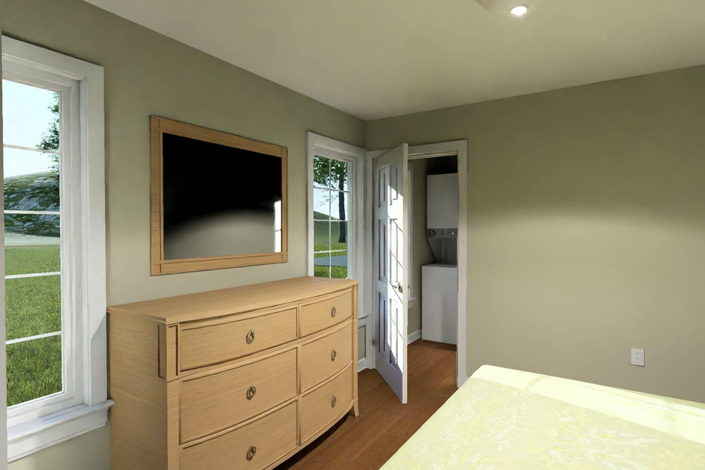 Plan 52530WM:  One Bedroom Cottage House Plan with Efficient Single Level Layout - Image #16 - Cottage, Ranch