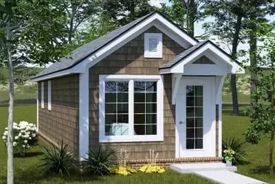  One Bedroom Cottage House Plan with Efficient Single Level Layout