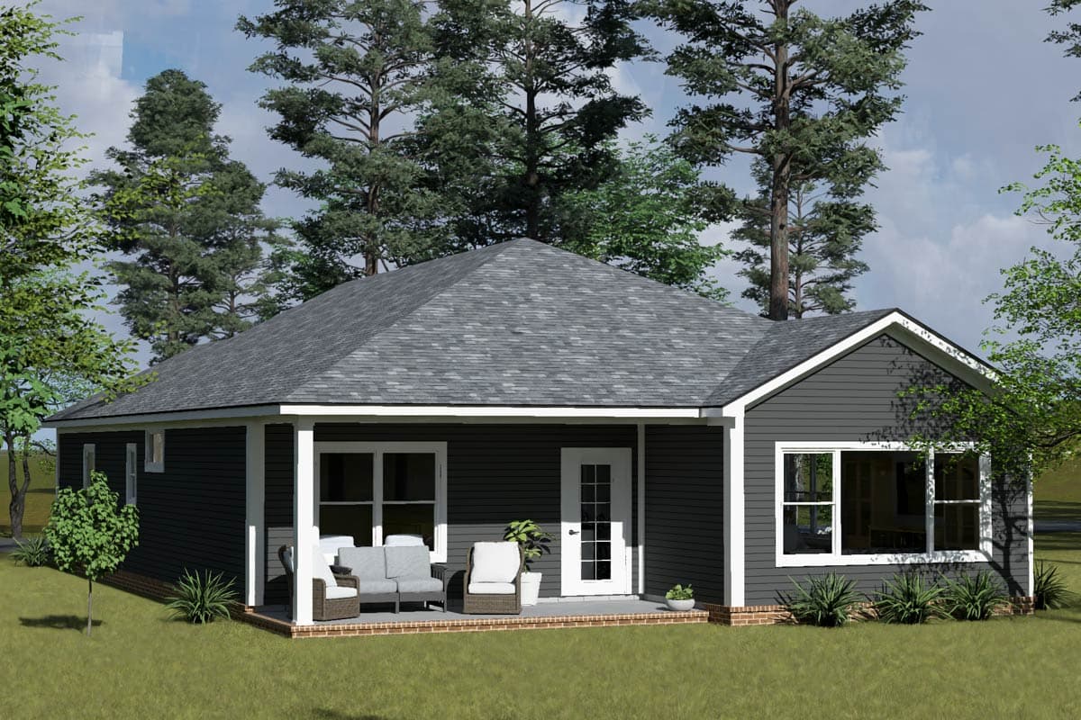 Plan 52531WM: Country Traditional House Plan with 3 Bedrooms and 2 Car Garage - Image #6 - Country, Traditional