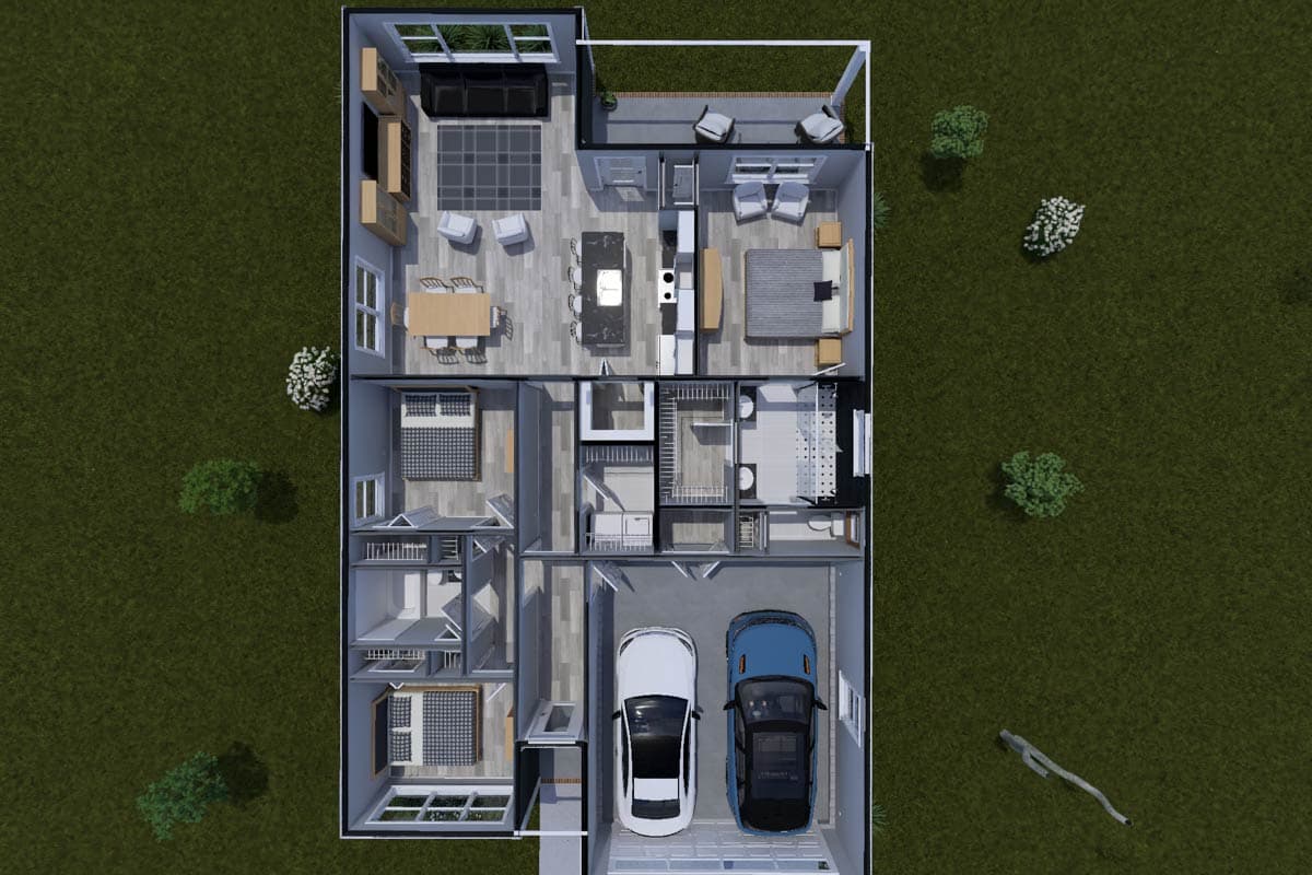 Plan 52531WM: Country Traditional House Plan with 3 Bedrooms and 2 Car Garage - Image #17 - Country, Traditional