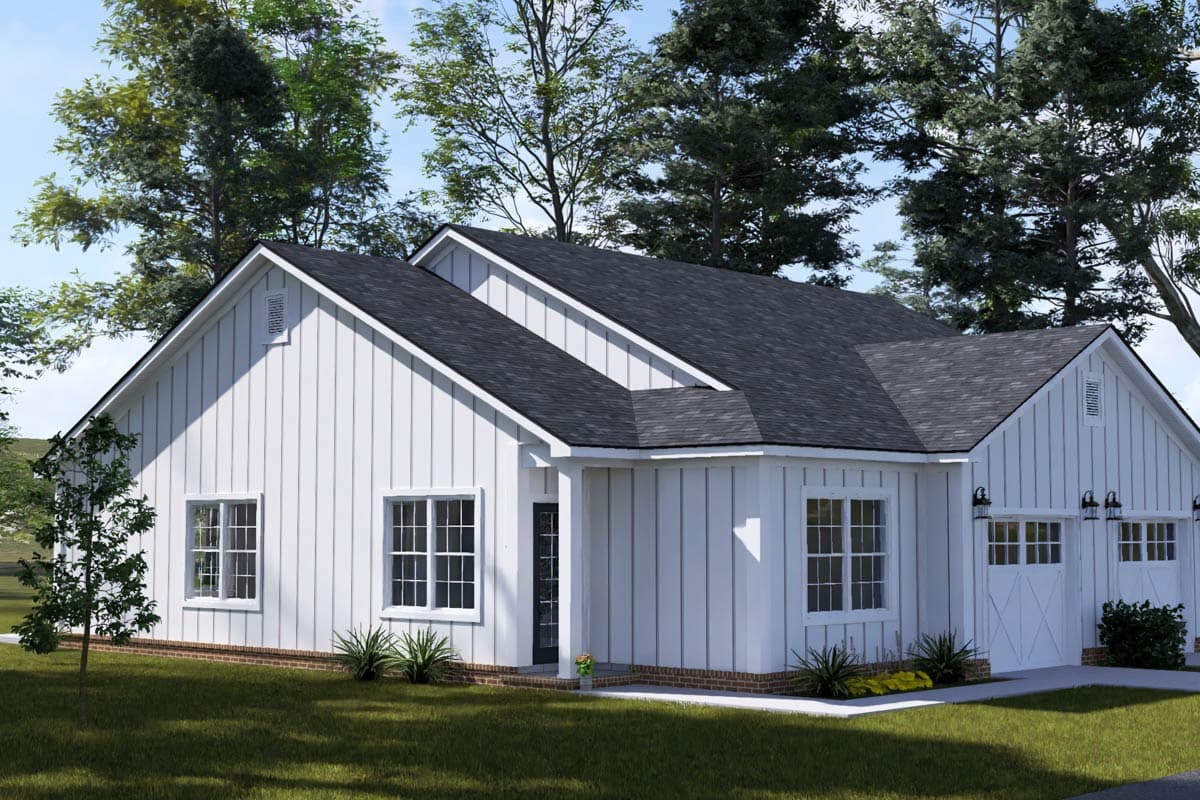 Plan 52532WM: Versatile 4 Bed Ranch Duplex House Plan with Split Living - Image #7 - Ranch, Traditional