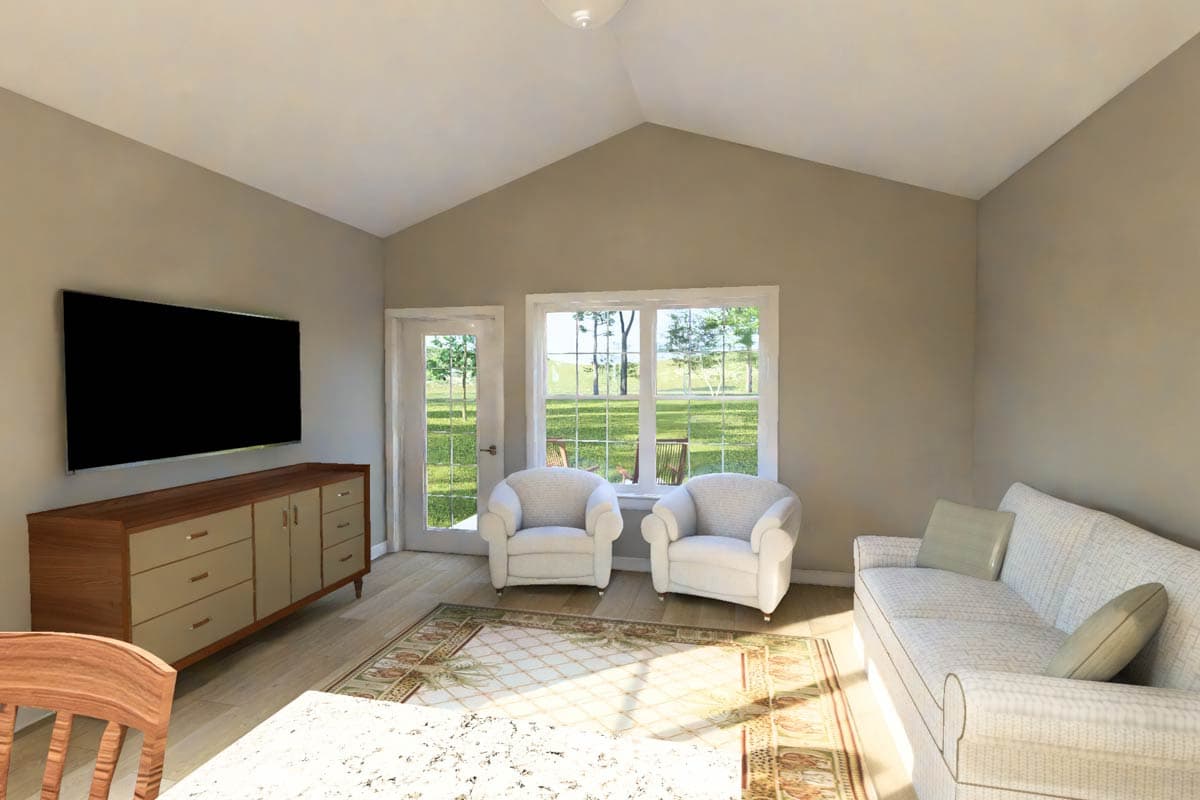 Plan 52533WM: Country House Plan with Split Bedrooms and 1 Car Garage - Image #10 - Country, Traditional