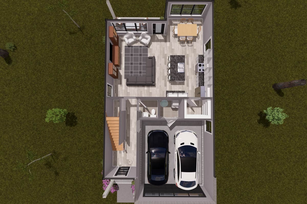 Plan 52534WM: Modern 4 Bedroom House Plan with Upstairs Master Suite and Loft - Image #19 - Modern
