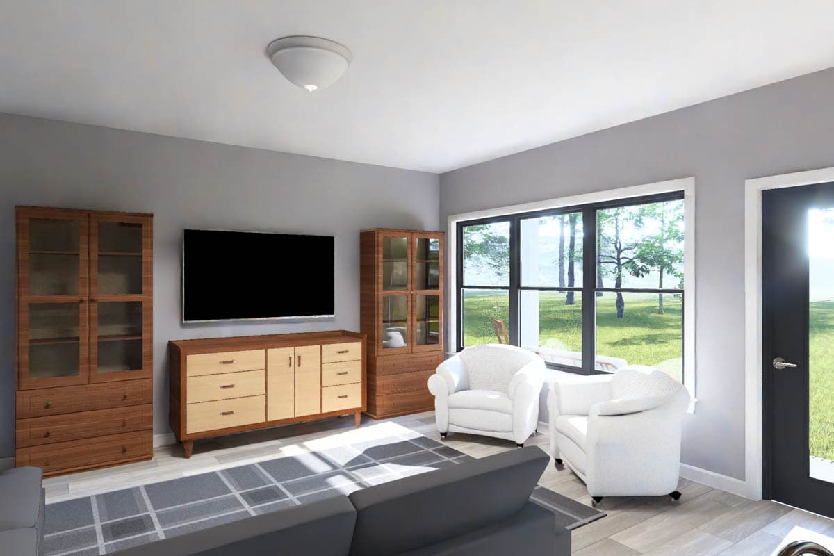 Plan 52534WM: Modern 4 Bedroom House Plan with Upstairs Master Suite and Loft - Image #15 - Modern