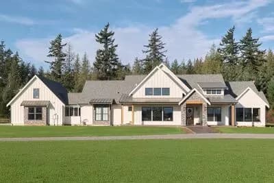 Luxurious Modern New American Farmhouse House Plan with 3982 sq ft and Wrap Around Porch