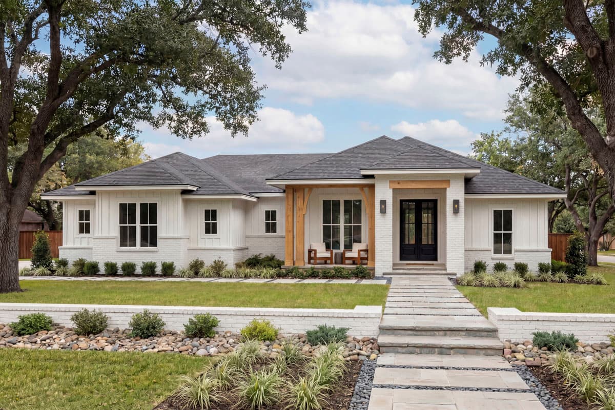 Plan 52033HZ: New American Ranch House Plan with Flex Room and Three Bedrooms - Image #5 - Farmhouse, New American, Ranch