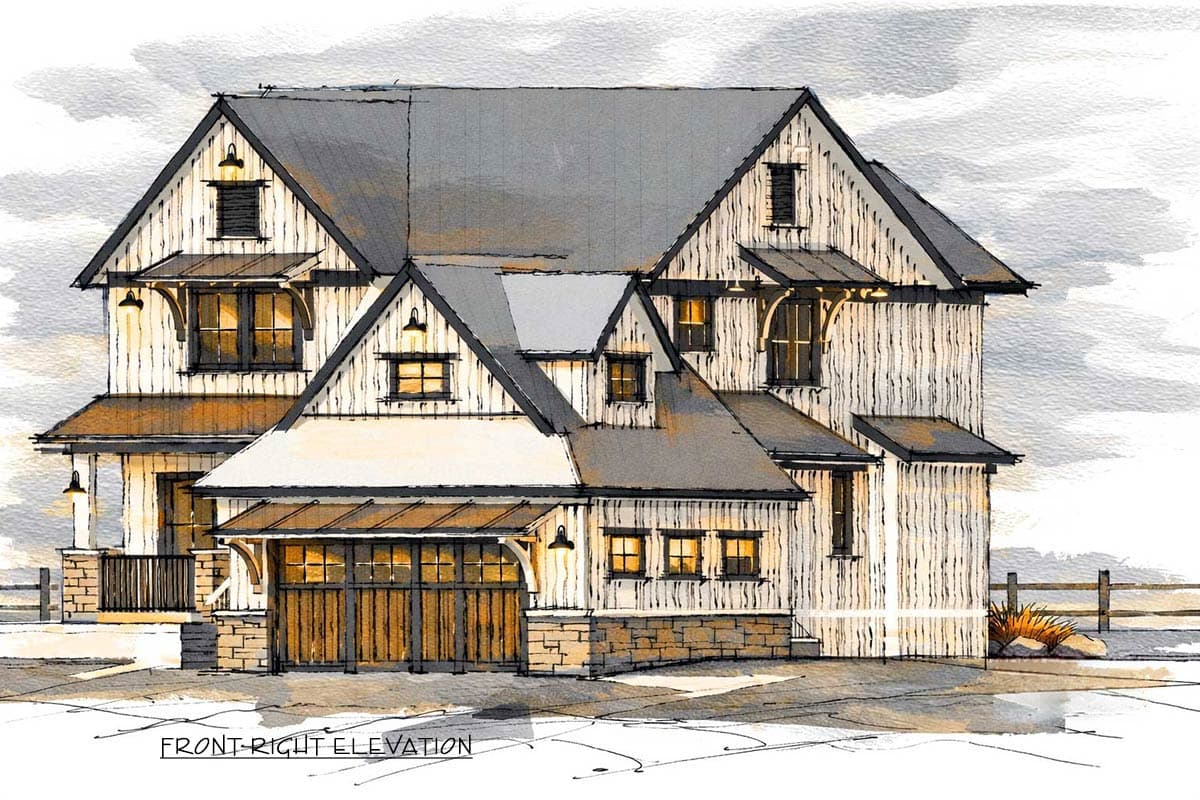 Plan 147061RML: Modern Farmhouse House Plan with 3 Bedrooms and Versatile Bonus Room - Image #8 - Modern Farmhouse, New American