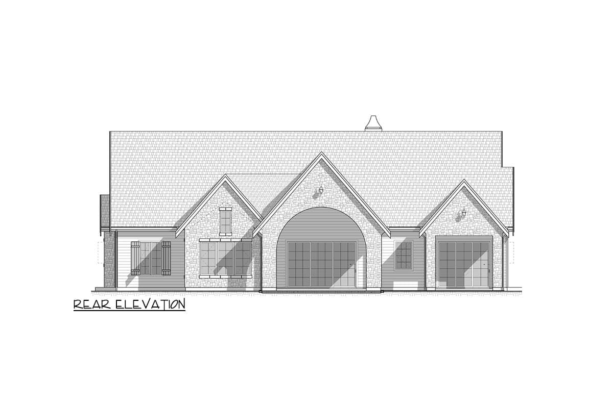 Plan 330028WLE: Elegant French Country House Plan with 4-6 Bedrooms and Two-Story Great Room - Image #7 - European, Farmhouse, French Country