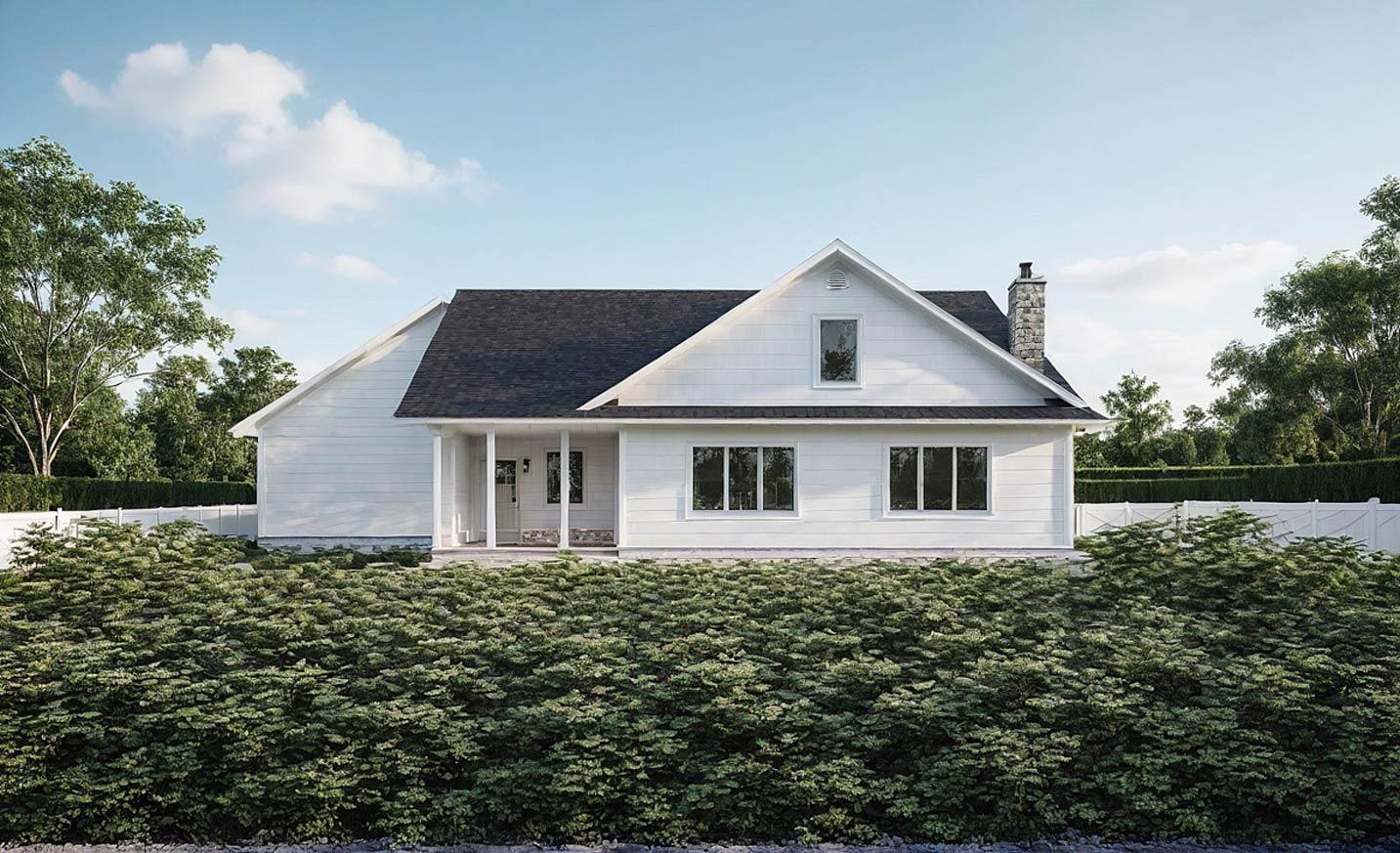Plan 744521ABR: Craftsman Farmhouse House Plan with First-Floor Primary Suite" - Image #7 - Craftsman, Farmhouse, Traditional