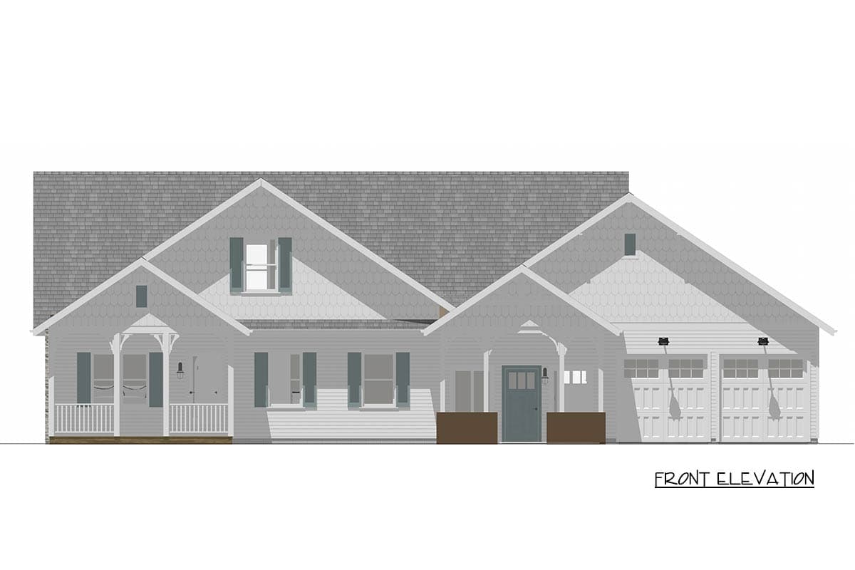 Plan 744521ABR: Craftsman Farmhouse House Plan with First-Floor Primary Suite" - Image #11 - Craftsman, Farmhouse, Traditional