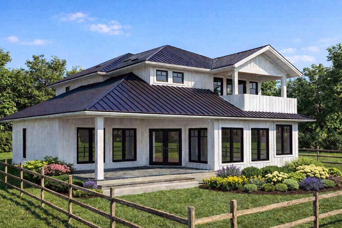 Plan 147062RML: Spacious Modern Farmhouse House Plan with 3 Beds Den and 2 Car Garage - Image #6 - Craftsman, Farmhouse, Modern Farmhouse, New American