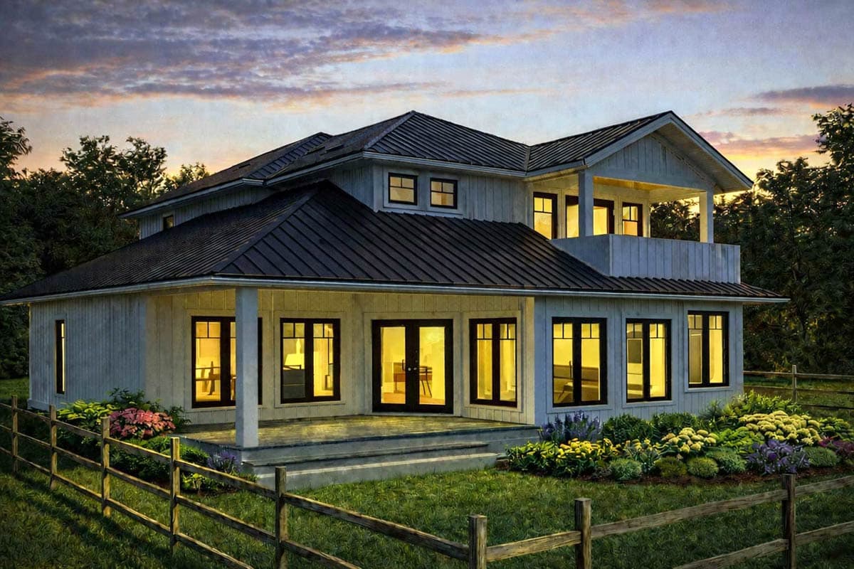 Plan 147062RML: Spacious Modern Farmhouse House Plan with 3 Beds Den and 2 Car Garage - Image #7 - Craftsman, Farmhouse, Modern Farmhouse, New American