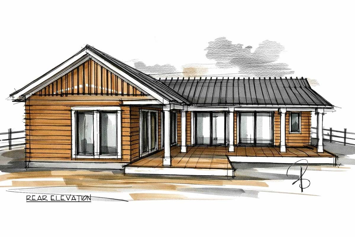 Plan 147063RML: Charming Modern Farmhouse House Plan with 2 Bedrooms and 1571 Sq Ft - Image #9 - Country, Craftsman, Modern Farmhouse, New American