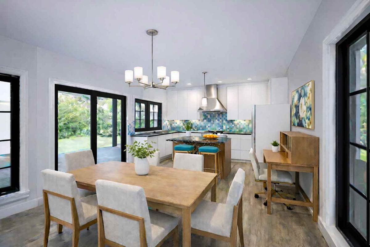 Plan 147064RML: 2 Bedroom Mediterranean House Plan with Upstairs Balcony - Image #7 - Mediterranean, Spanish