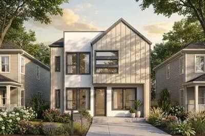 Contemporary Triplex House Plan with 5 Bedrooms and Modern Design