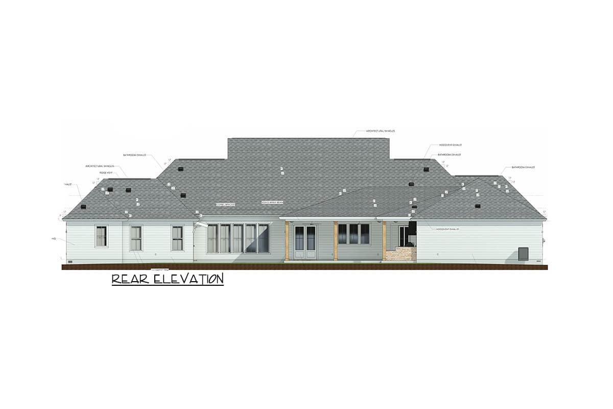 Plan 185028PHD: Modern Farmhouse House Plan with 4 Bedrooms Game Room and Outdoor Living - Image #35 - Farmhouse, Louisiana-Style, Modern Farmhouse, New American, Traditional