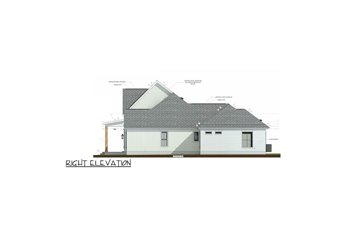 Plan 185028PHD: Modern Farmhouse House Plan with 4 Bedrooms Game Room and Outdoor Living - Image #36 - Farmhouse, Louisiana-Style, Modern Farmhouse, New American, Traditional