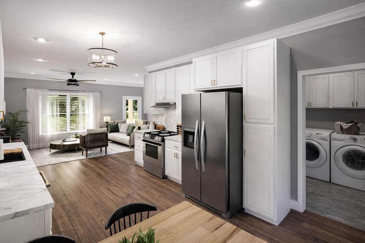 Plan 25077DH: Ranch Style Duplex House Plan with Six Bedrooms and Twin Garages - Image #10 - Country, Ranch, Southern, Traditional