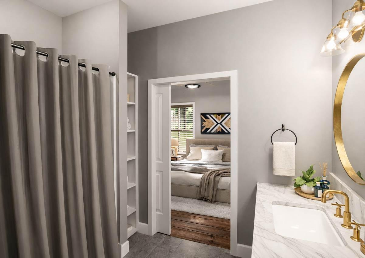 Plan 25077DH: Ranch Style Duplex House Plan with Six Bedrooms and Twin Garages - Image #12 - Country, Ranch, Southern, Traditional