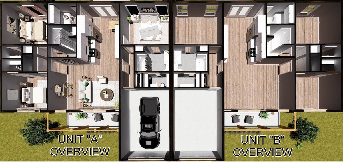Plan 25077DH: Ranch Style Duplex House Plan with Six Bedrooms and Twin Garages - Image #16 - Country, Ranch, Southern, Traditional