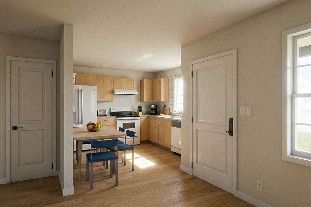 Plan 180024VNW: Efficient Traditional House Plan with 2 Bedrooms and Main Level Primary Suite - Image #2 - Traditional