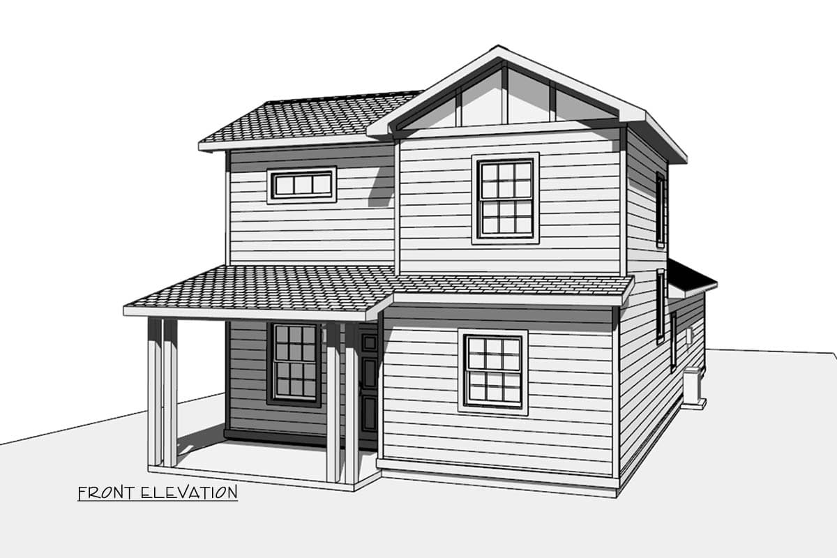 Plan 180024VNW: Efficient Traditional House Plan with 2 Bedrooms and Main Level Primary Suite - Image #9 - Traditional