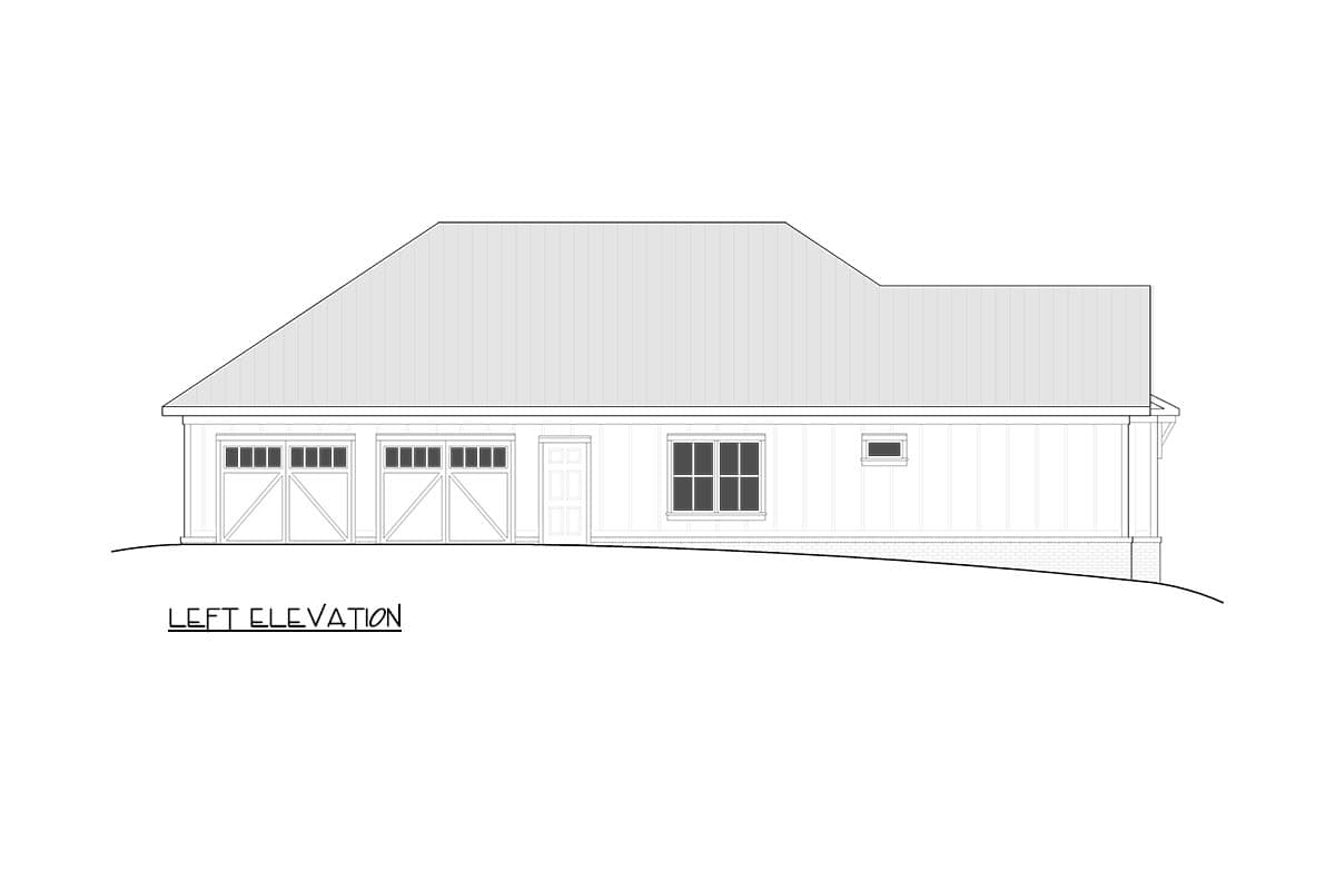 Plan 810059RBT: Spacious Modern Farmhouse Ranch House Plan with Split Bedrooms and 2-Car Garage - Image #4 - Country, Modern Farmhouse, New American, Ranch, Traditional