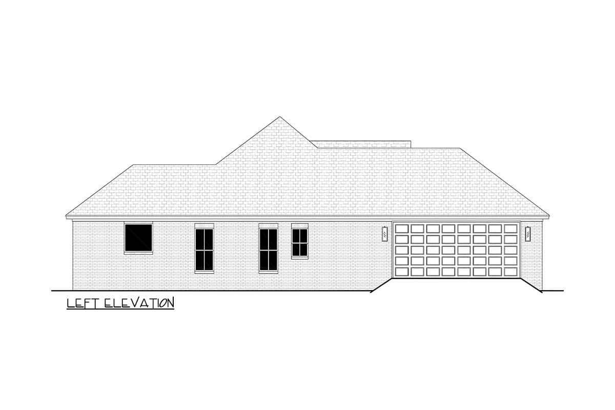 Plan 52034HZ: Traditional Ranch Farmhouse House Plan with Split Bedrooms and Open Living - Image #8 - Country, Farmhouse, Traditional