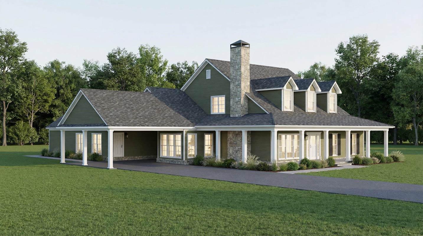 Plan 70952MK: Cottage Bungalow House Plan with 3 Beds and Wrap Around Porch - Image #7 - Bungalow, Cottage, Farmhouse