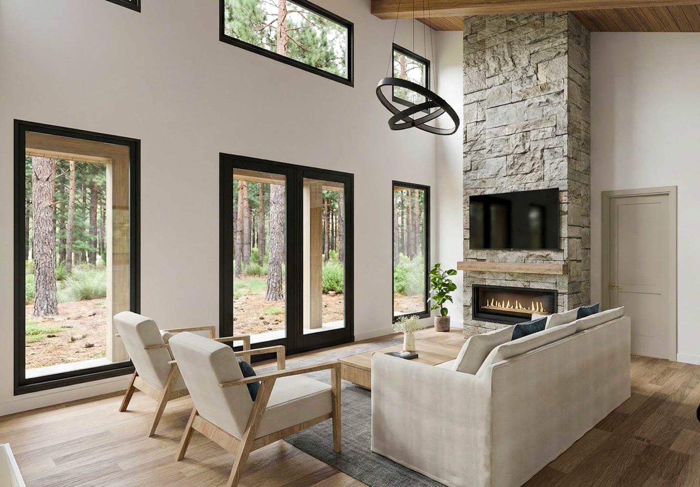 Plan 70953MK: 3 Bedroom Cottage House Plan with Two Story Great Room - Image #12 - Bungalow, Cottage