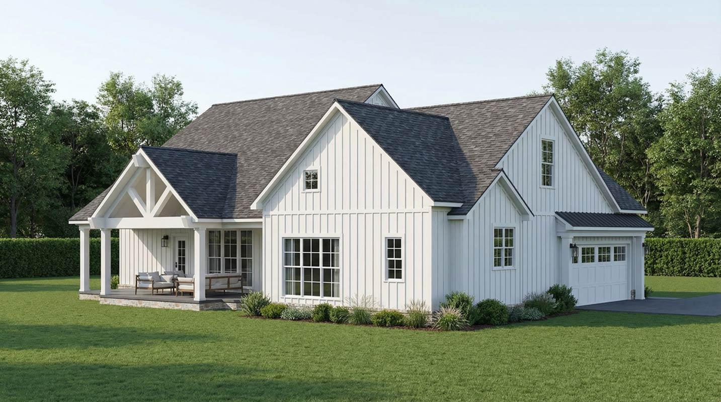 Plan 70954MK: Farmhouse House Plan with 3 Bedrooms and Flexible Bonus Room - Image #6 - Farmhouse, Modern Farmhouse, New American